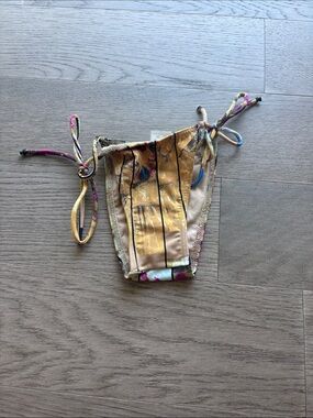 Yellow Floral Tie-Side Bikini Bottoms